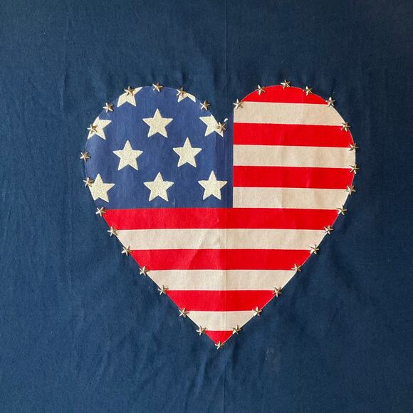 EZL Men Short Sleeve T-shirt Size L, Blue, Love America Made In U.S.A - Picture 2 of 7